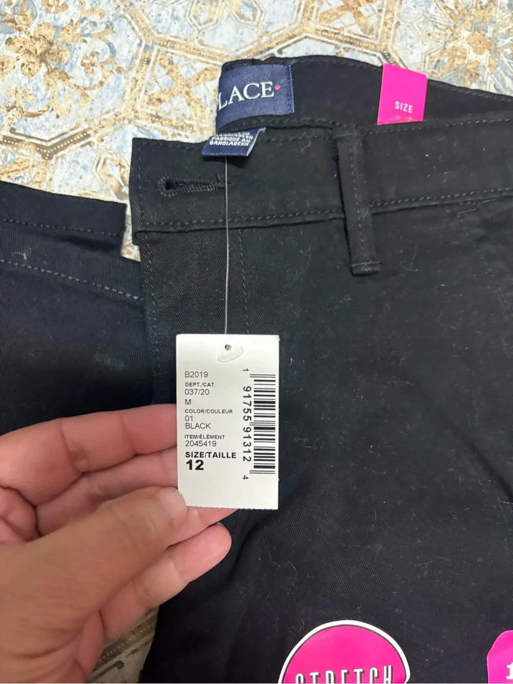 The Children's Place Black Uniform Bottoms